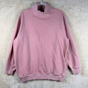 Aerie Oversized Mock Neck Sweatshirt Dusty Rose Pink Pullover Size S